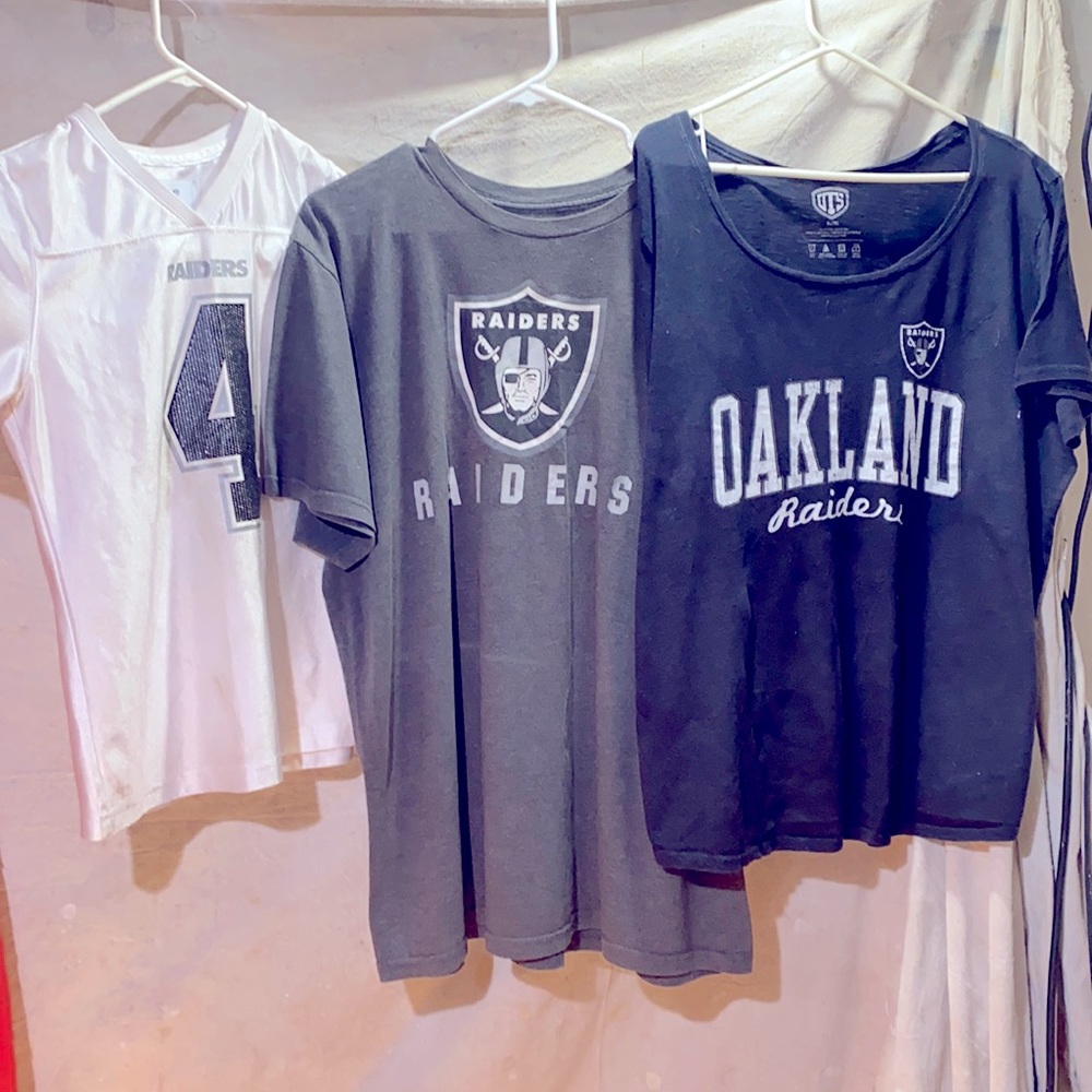 Attn all  RAIDER fans…2 shirts are available along with #4 Derrick Carr jersey